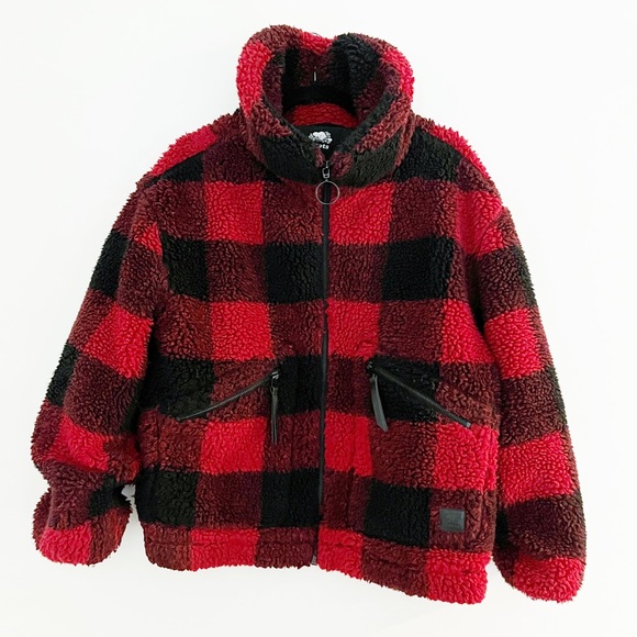 Roots gingham plaid fleece jacket - Picture 3 of 7